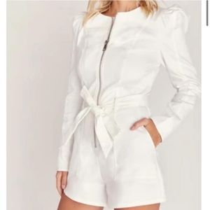 White Denim Romper